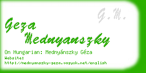 geza mednyanszky business card